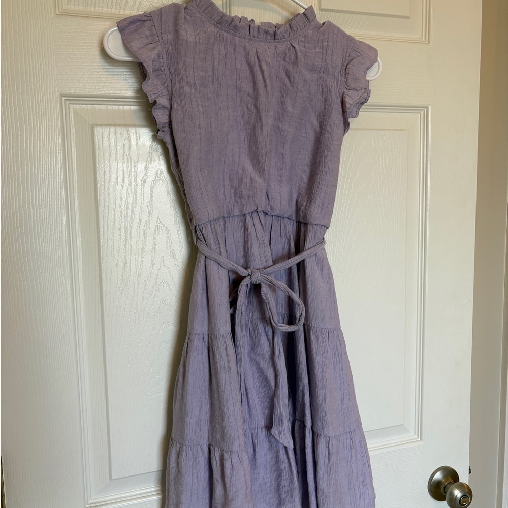 Amazon Lilac Ruffle Sleeve Dress